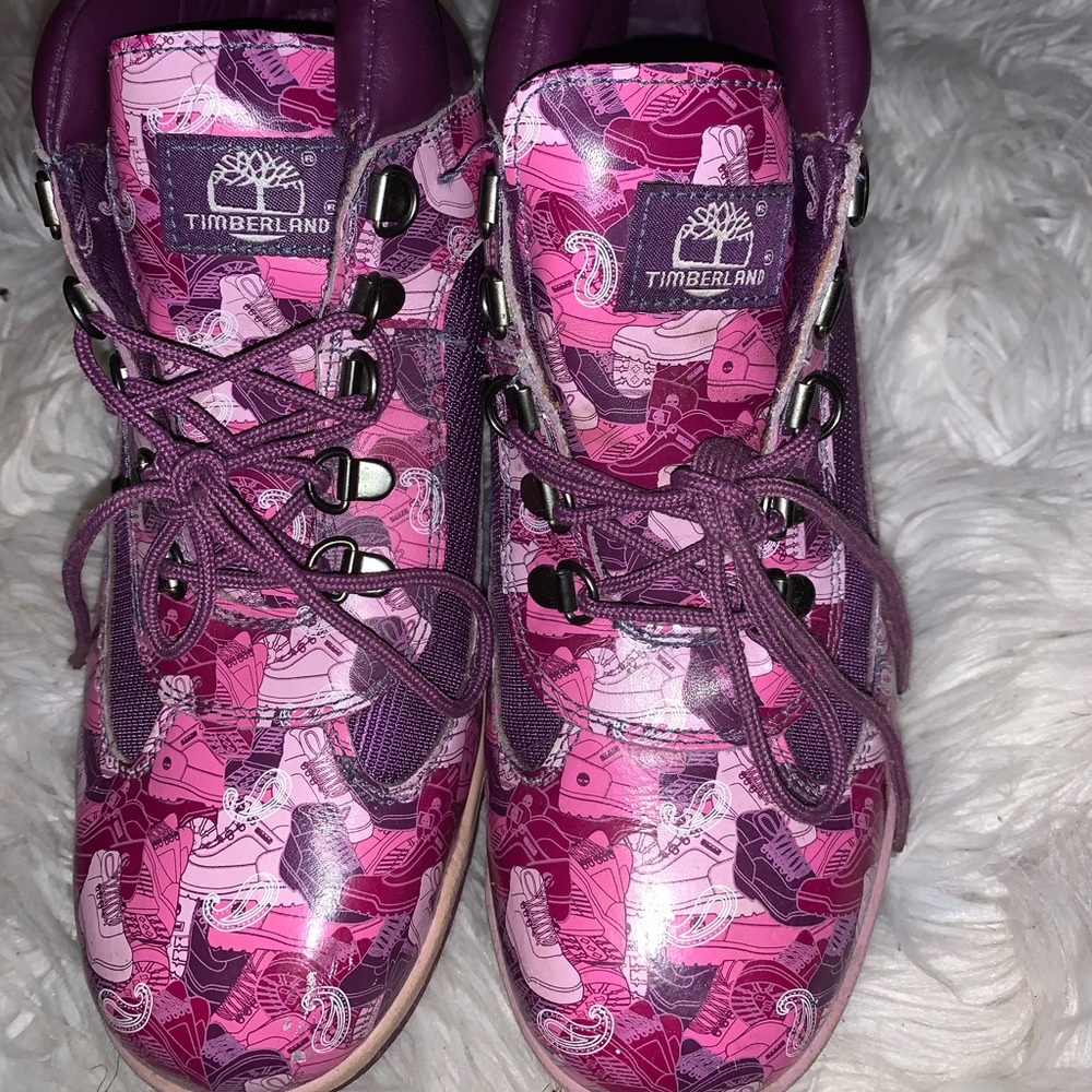 Colorful, decorative Timberland boots